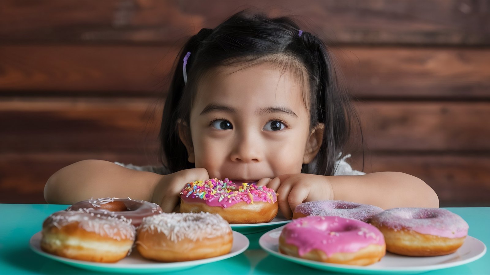 anak kecil makan makanan manis